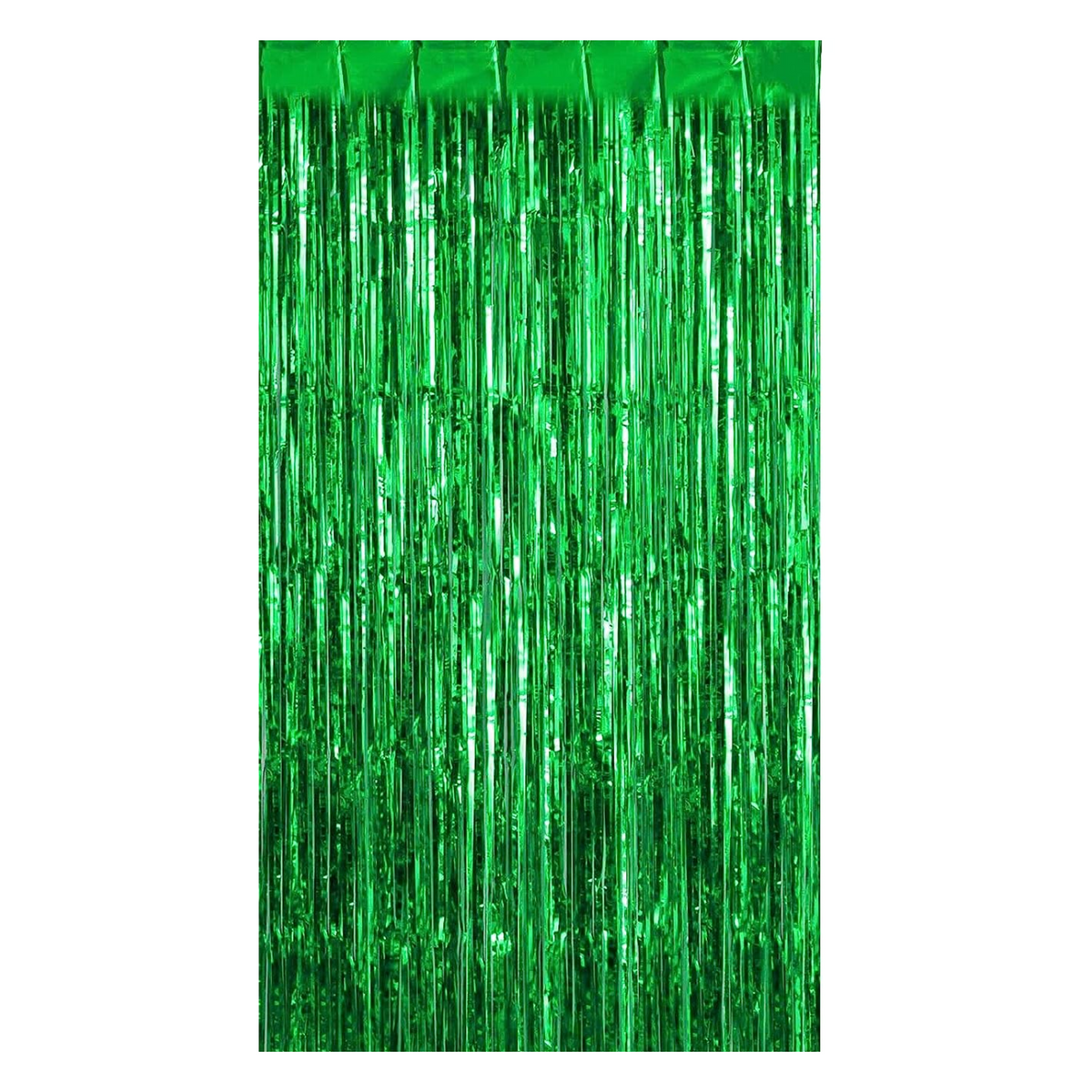 Green Foil Fringe Curtain 10" x 6" x 0.15" - 1 Ct.