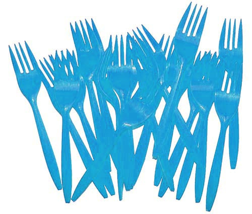 Turquoise Plastic Forks | 48 Count