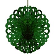 8in. Dark Green Foil Ball Decoration