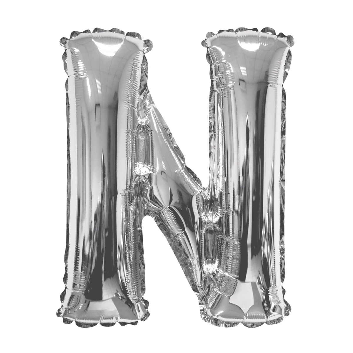 34" Letter N Silver Mylar Balloon