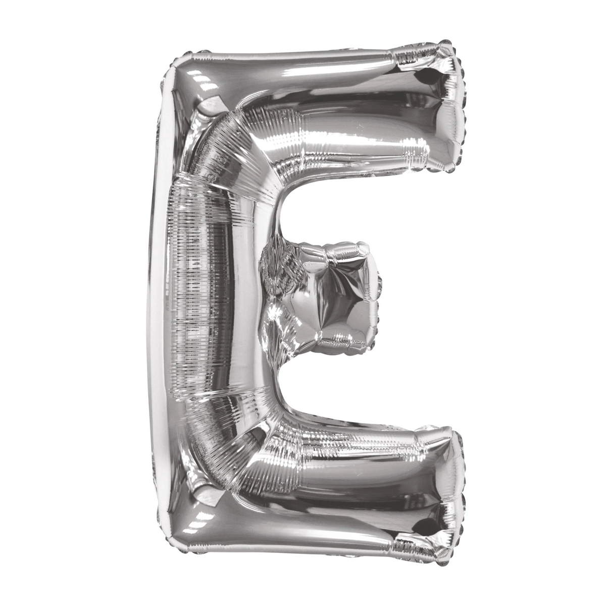 34" Letter E Silver Mylar Balloon
