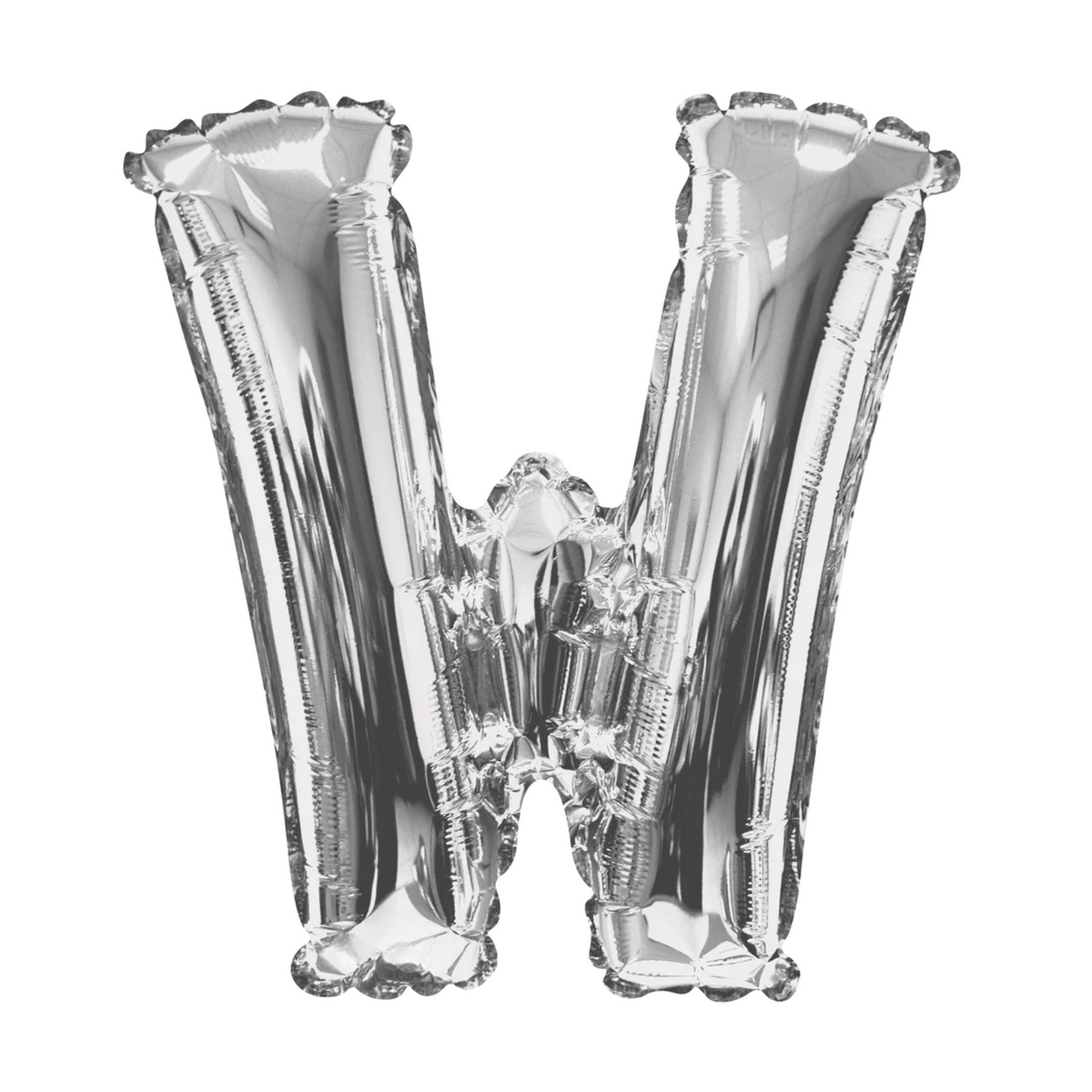 34" Letter W Silver Mylar Balloon