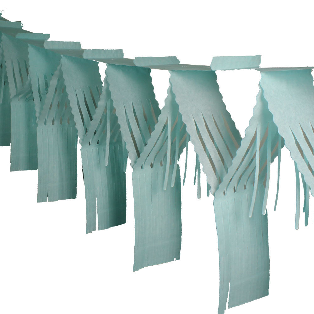 Light Blue Drop Fringe Garland 20in. x 12'